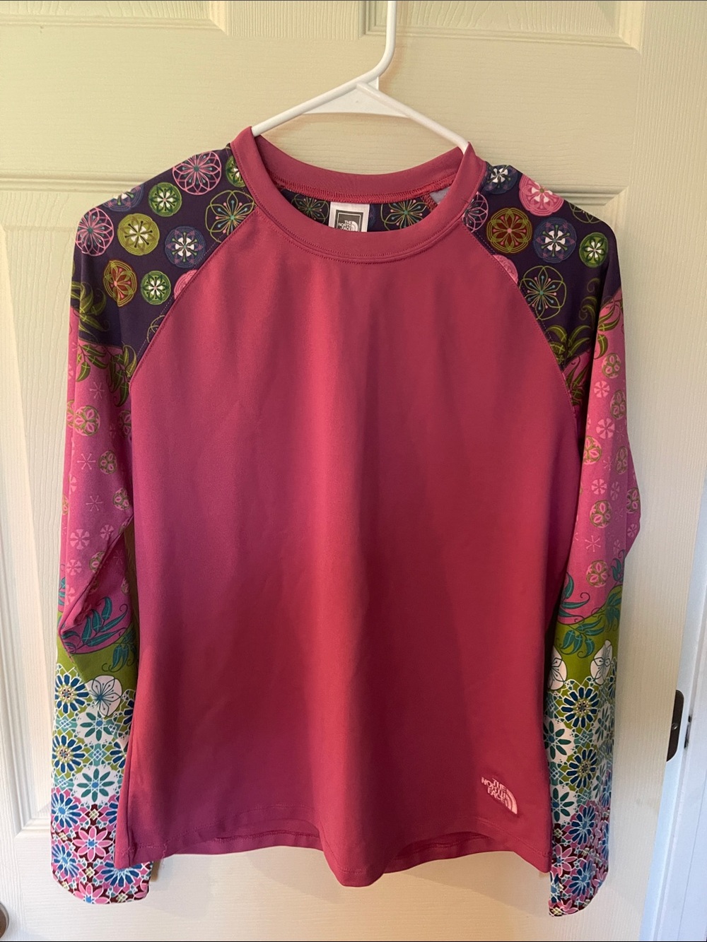 The North Face Pink Floral Long-Sleeve Performance Top